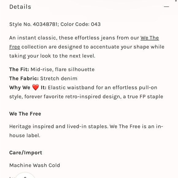 FREE PEOPLE Penny Pull-On Flare bell bottom Jeans medium wash size 28 size 6 - Picture 15 of 15